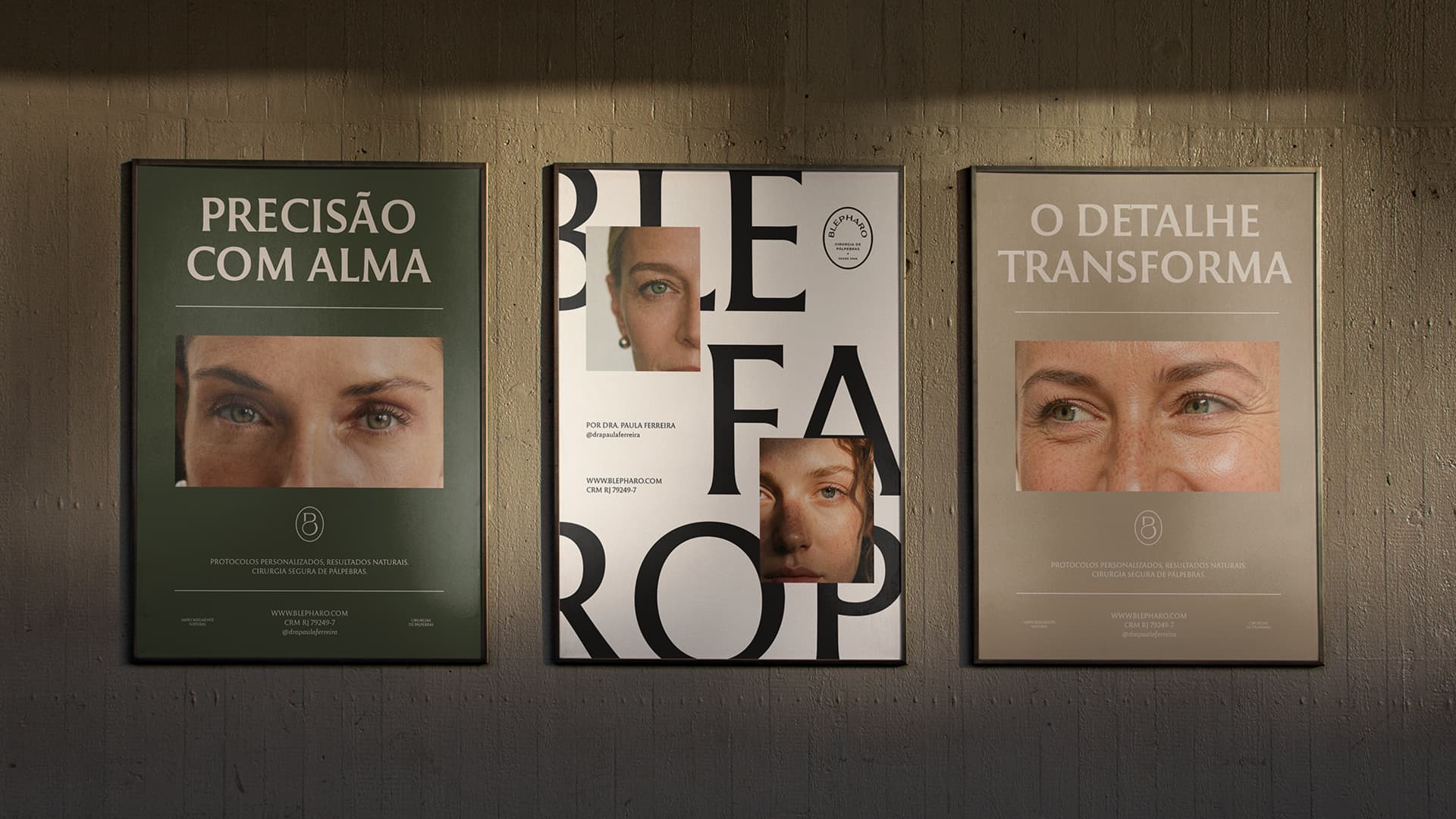 Cartazes da Blepharo na parede