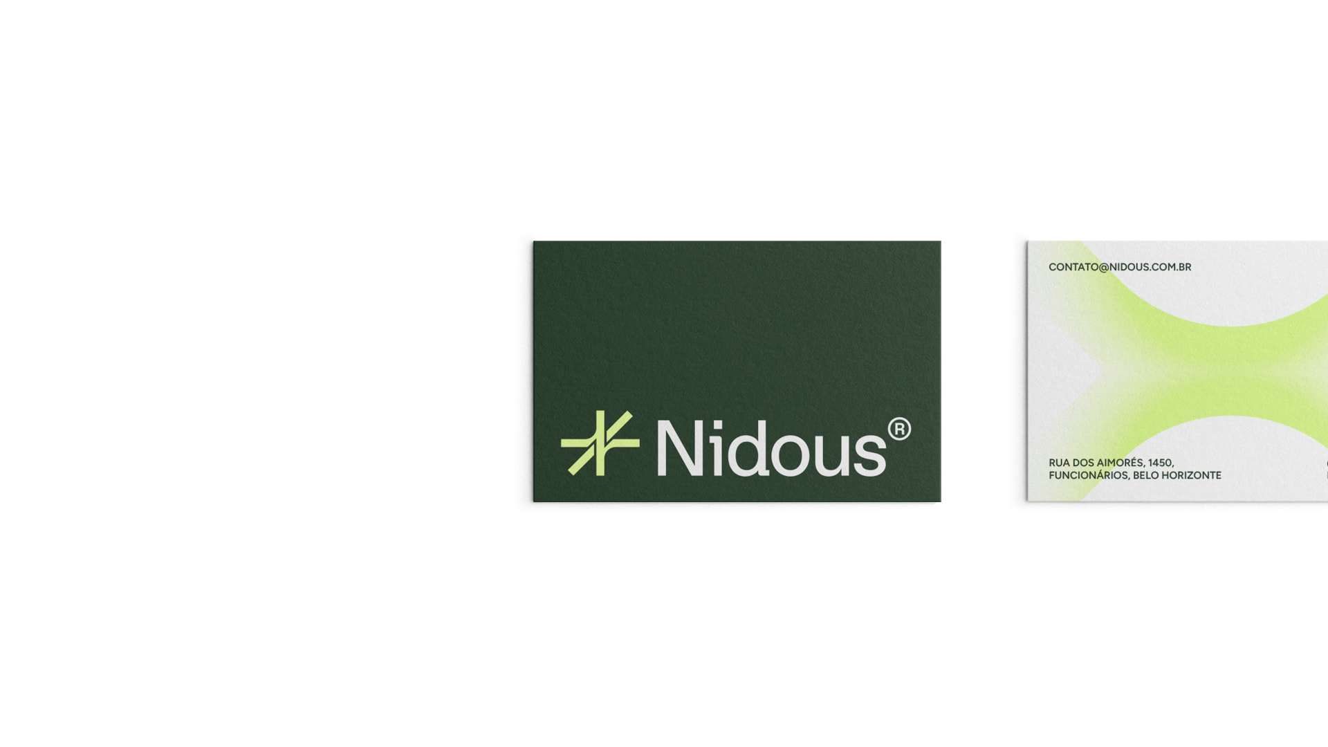 Assinatura da Nidous aplicada em cartões
