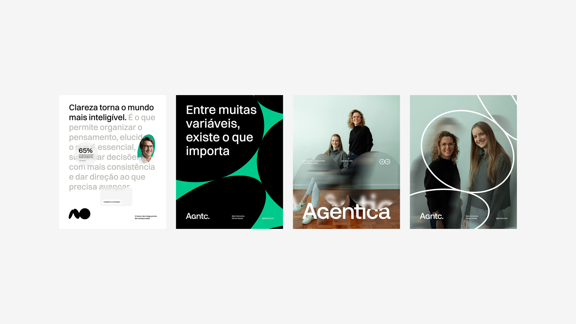 Conjunto de peças de comunicação da Agêntica
