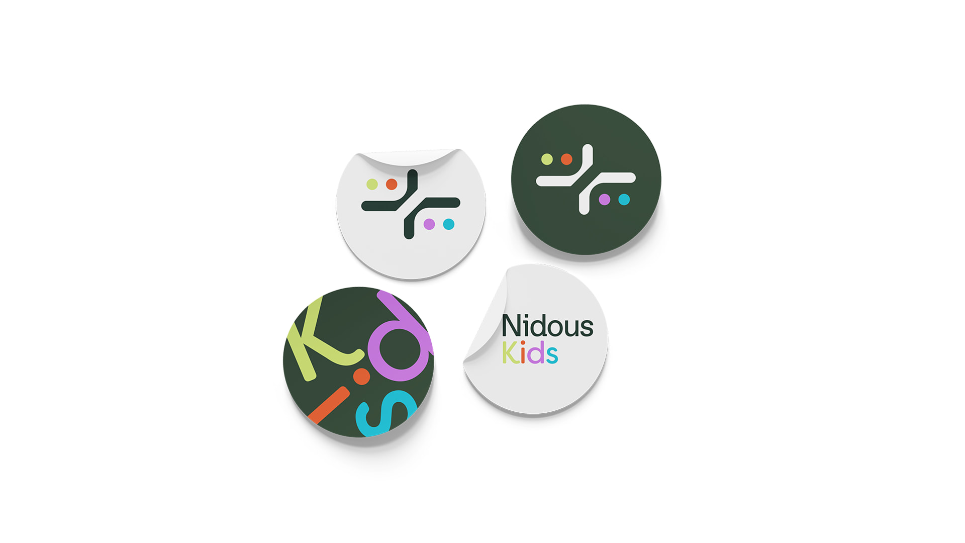 Aplicações da Nidous Kids em adesivos